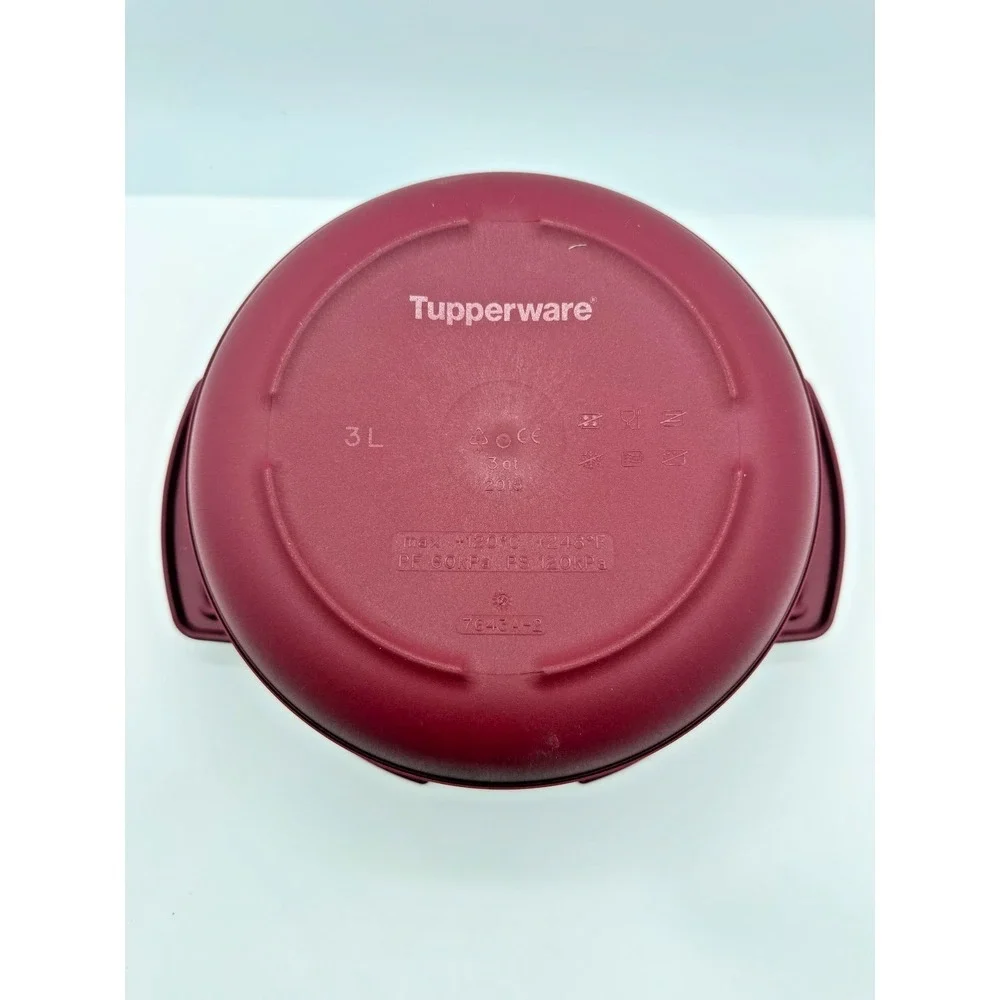 NEW!  Tupperware Wine Red Microwave Pressure Cooker with Venting Seal